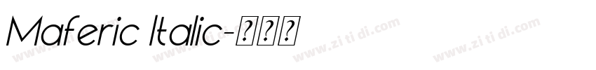 Maferic Italic字体转换